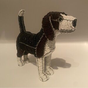 Beadworx Beagle Dog Sculpture by Grass Roots Creations home decor decoration
